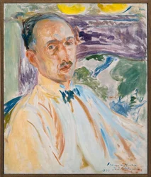 Estudo para o retrato de François Mauriac (1885-1970), escritor francês, Pintura de Jacques Émile Blanche (1861-1942) executado em 1923. Fotografia, KIM Youngtae, Rouen, Museu de Belas Artes de Rouen.