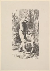 Lenhador fazendo um viado, 1853.