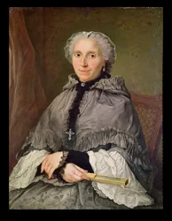 Retrato, de, um, mulher, em, cinzento