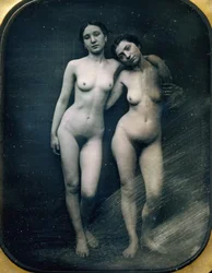 [Dois nus femininos de pé], c. 1850