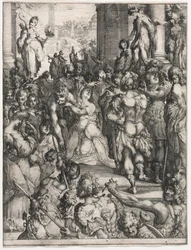 O martírio de Santa Lúcia.