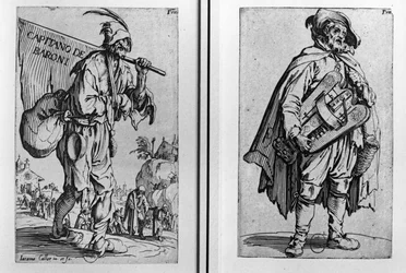 Um Mendigo e um Jogador Hurdy-Gurdy