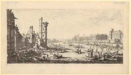 Vista do Louvre, folha 1 da série «As duas grandes vistas de Paris»