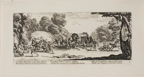 Ataque ao treinador, placa oito de The Miseries of War