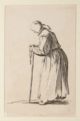 Mulher mendiga com rosário, de The Beggars (La mendiante aux rosaire)