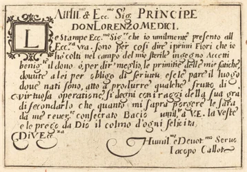 Dedicatória a Don Lorenzo de