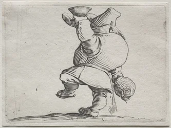 Várias figuras corcundas de Iacopo Callot (Bebedor visto por trás)