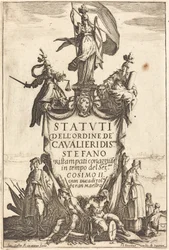 Frontispício para os "Estatutos da Ordem dos Cavaleiros de Santo Estêvão"