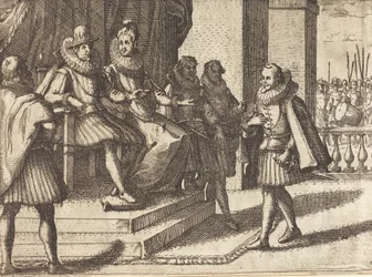 Rei e Rainha em Consulta sobre os Turcos [reto], 1612.