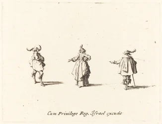 Dama de Braço Estendido e Dois Cavalheiros, provavelmente 1634.