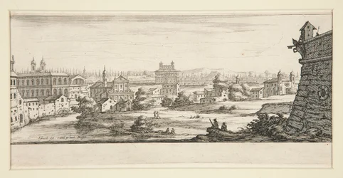 Paisagem com edifícios grandes e imponentes