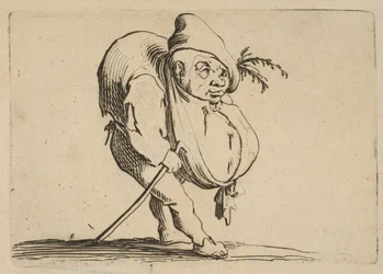 Le Bossu à La Canne O corcunda com uma bengala, de Varie Figure Gobbi, continuação ..., 1616-22.