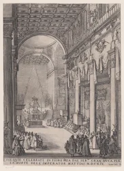 O catafalco do imperador Mathias, também chamado O pequeno pregador, A capela funerária de Florença e Réquiem do imperador Mathias