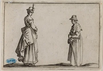 Os caprichos, duas mulheres de perfil. Décimo nono número da série de 50 gravuras executadas em Florença (Lieure 232, Meaume 804)