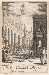 Martírio de São Judas Tadeu, lâmina doze de Os martírios dos Apóstolos