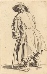 Velho mendigo com uma muleta, c.1622