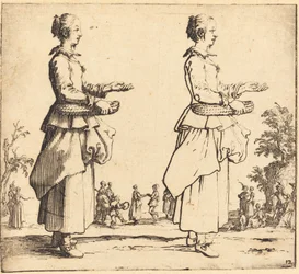 Camponesa com Cesto, de Perfil, à Direita, 1617 e 1621.