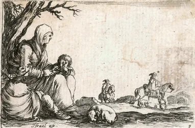 Camponesa a descansar (gravura)