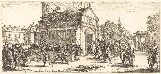 Pilhagem de um mosteiro, c. 1633.