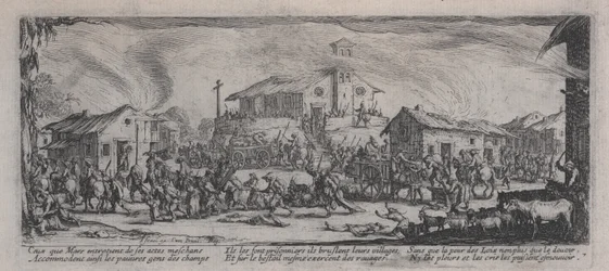 Pilhagem de uma vila, de &39;The Miseries of War&39;