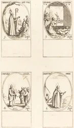 São Luís Mansueto; Sts. Serápia e Erasmus; Moisés; São Luís Bertin, abade