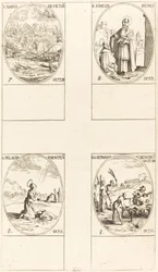 Santa Maria da Vitória, São Simeão, Profeta, Santa Pelagia, Santos. Reparata e Benedita.