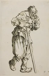 O mendigo de muletas, prato dezesseis de Os mendigos