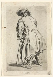 Os Mendigos: Velho Mendigo em Uma Única Muleta, c. 1623