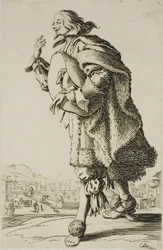 O general que faz continência segurando o chapéu debaixo do braço, prato dois de La Noblesse
