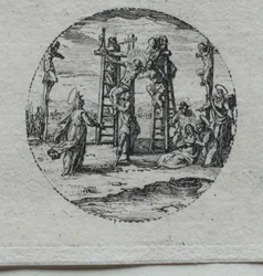 Os mistérios da paixão: a crucificação.