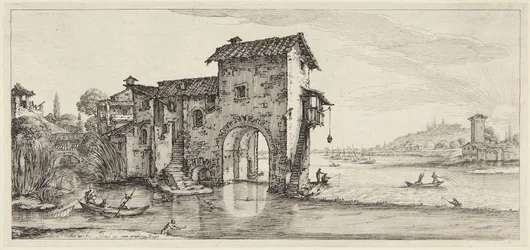 O moinho de água, da série Paysages Gravées pour Jean de Médicis, Paysages Dessinés à Florence