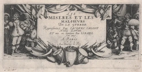 Página de título, As misérias da guerra
