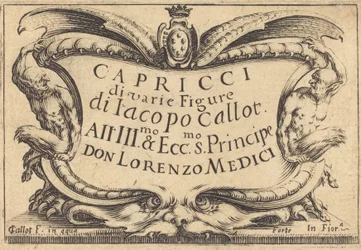 Folha de rosto para "O Capricci"