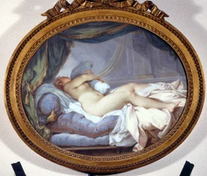 Mulher a apertar uma almofada. Jacques Charlier