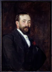 Retrato do pintor espanhol Don Rafael de Ochoa y Madrazo (1858) Pintura de Jacques Emile (Jacques-Emile) Blanche (1861-1942) 1890 Sol. 0,55x0,77 m Rouen, Musee des Beaux Arts