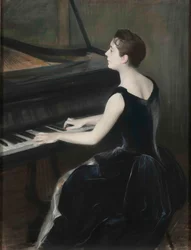 Retrato do pianista Léontine Bordes-Pène 1858-1924, 1889-1890.