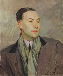 Estudo para um retrato de Paul Morand (1888-1976) (óleo no cartão)