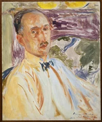 Estudo para o retrato de François Mauriac (1885-1970). Pintura de Jacques Emile Blanche (1861-1942), óleo sobre tela