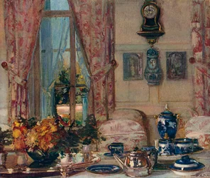 A sala de jantar em Offranville, c1909