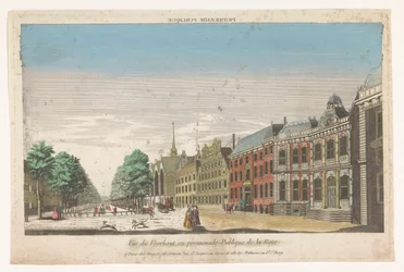 Vista do Lange Voorhout em Haia Promenade publique (título no objeto)