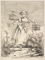 O Mercador de Pássaros, século XVIII.