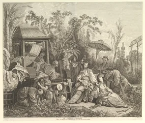 O Jardim Chinês, da Chinoiseries, depois de 1743.