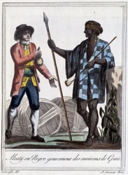 Alcaty ou governador negro dos arredores de Gorée - em «Enciclopédia das viagens» de Grasset St Sauveur, Paris