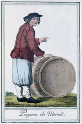 Peasant de Morat (Suíça) - na "Encyclopedia of Travels" de Grasset St Sauveur, ed. 1796