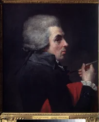 "Autoportrait" (Autoportrait) Pintura de Jacques Louis David (1748-1825) 1789 aproximadamente Museu Pushkin, Moscovo