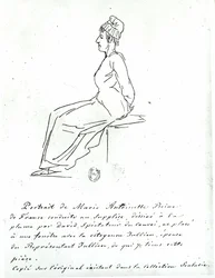 Maria Antonieta (1755-93) a caminho de sua execução, 1793