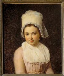 Retrato de Catherine Marie Tallard (1772-1825) esposa de François Lamy, prefeito de Sougeres na Pintura Yonne por Jacques Louis David (1748-1825) 1795 Sun. 0,64x0,54 m - Retrato de Catherine Marie Tallard (1772-1825), esposa de François Lamy, prefeito de S