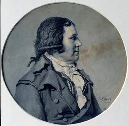 Retrato do deputado Edmond Louis Dubois de Crance (1747-1814), Ministro da Guerra. Desenho de Jacques Louis David (1748-1825)