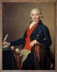 Retrato do Ministro Gaspard meyer (1749-1799) Pintura de Jacques Louis David (1748-1825) 1795