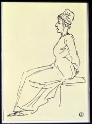 Rainha Maria Antonieta (1755-93) a caminho de sua execução, 1793